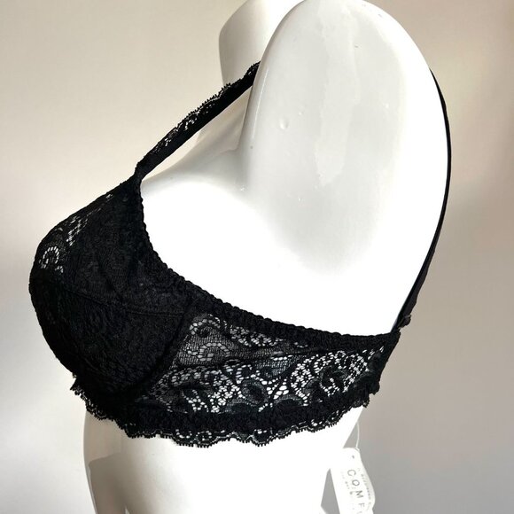 NWT Ritratti Milano Black Lace Underwire Bra / Bralette 36B - Picture 6 of 13